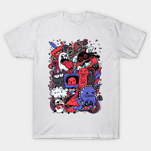 Family of monsters T-Shirt by katanya78